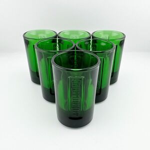 Jagermeister Shot Glass Set of 6 Green‎ 2cl Jager Logo Barware Collectible